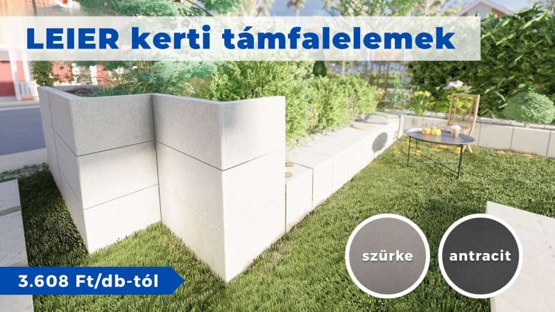 Leier kerti támfalelemek minden méretben – Készletről, azonnal!